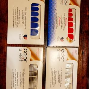 4 NEW Color Street nail strips combo